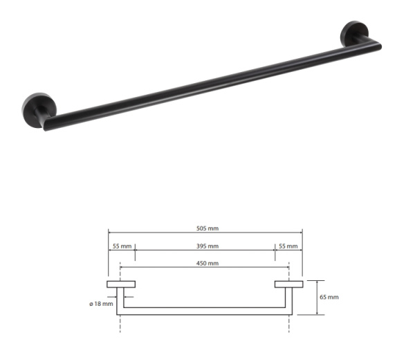 Полотенцедержатель Bemeta Dark 104204020