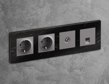 Накладка для ТВ-розетки Ambrella Volt Quant AP5130