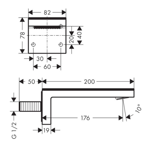 Излив для ванны Axor MyEdition 47410000 хром/зеркальное стекло