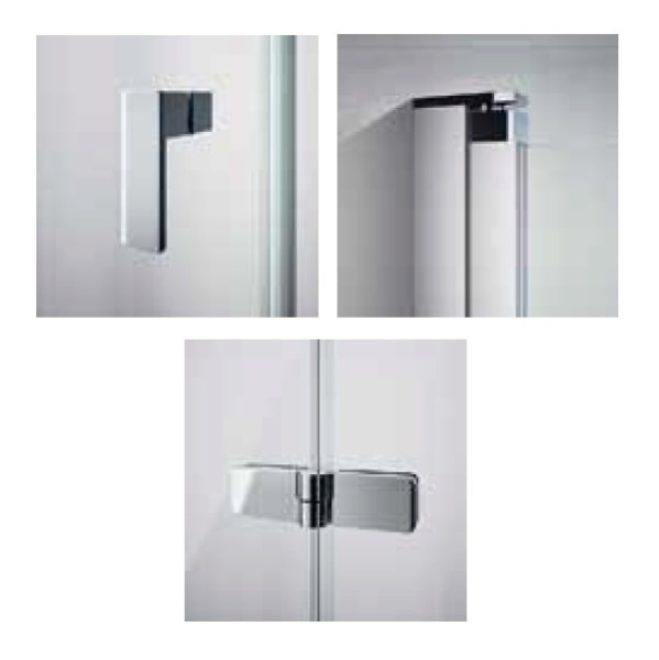 Дверь в нишу Huppe Design Pure 8P0880.087.321 левая матовое серебро