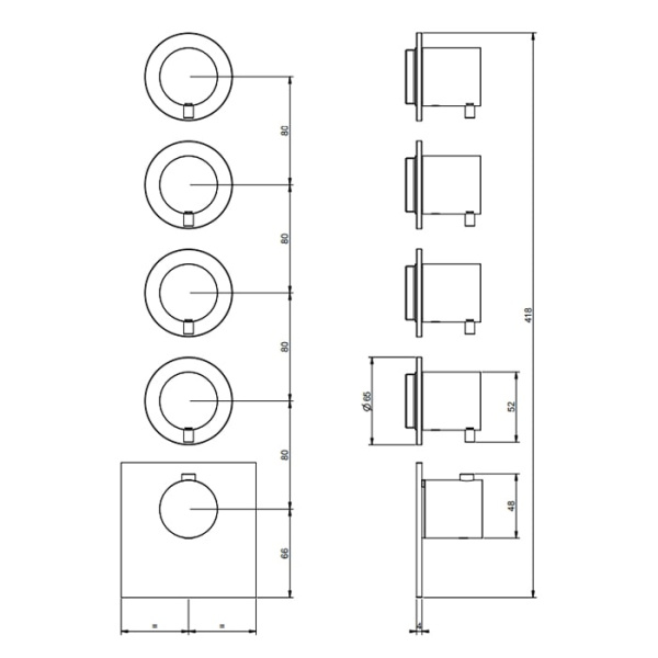 Смеситель для душа Gessi 316 54508#299 черный