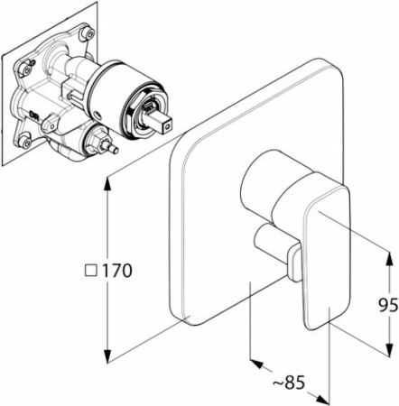 Душевой комплект 7 в 1 Kludi Pure Style 406300575