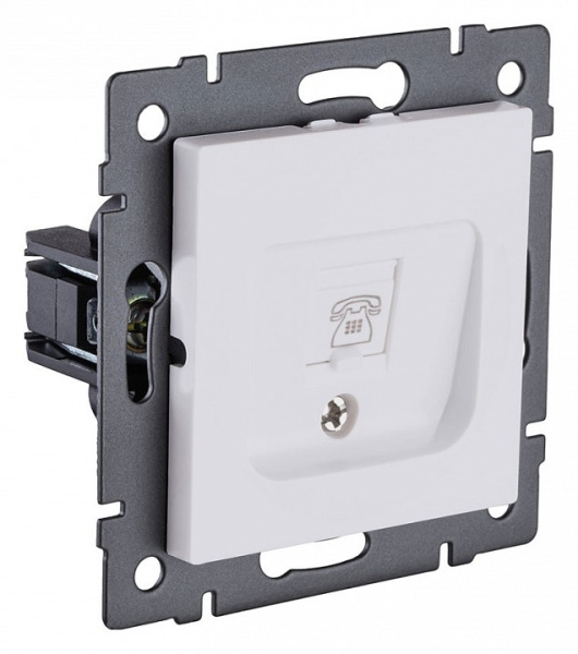 Розетка телефонная RJ-11 со штрокой, без рамки Kollinger  REA-009WM