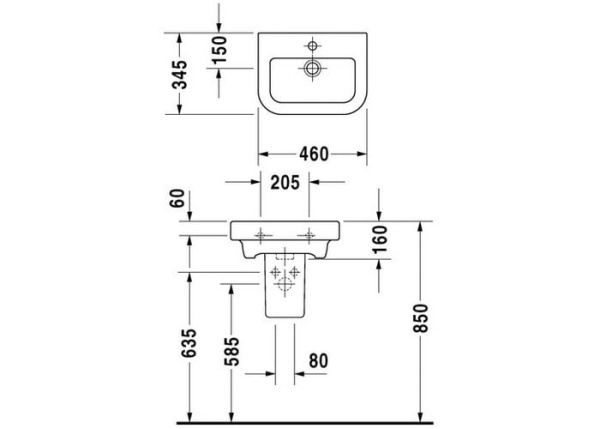 Раковина Duravit Happy D 417460000