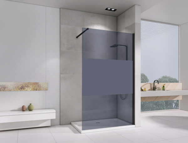 Душевая перегородка Abber Immer Offen 100 AG69100BT черная