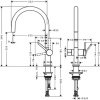 Смеситель для кухни hansgrohe Talis M54 72805670 с запорным вентилем матовый черный