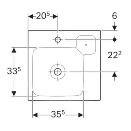 Раковина 50x48,5 см Geberit iCon 124050000