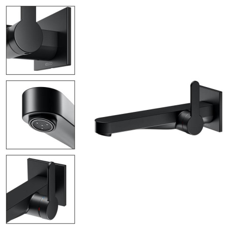 Смеситель для раковины Keuco IXMO Flat 59516371302 черный матовый