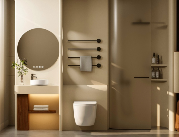 Комплект унитаза с инсталляцией Abber Bequem AC1100T-AC0105-AC0121MMG с клавишей золото матовое