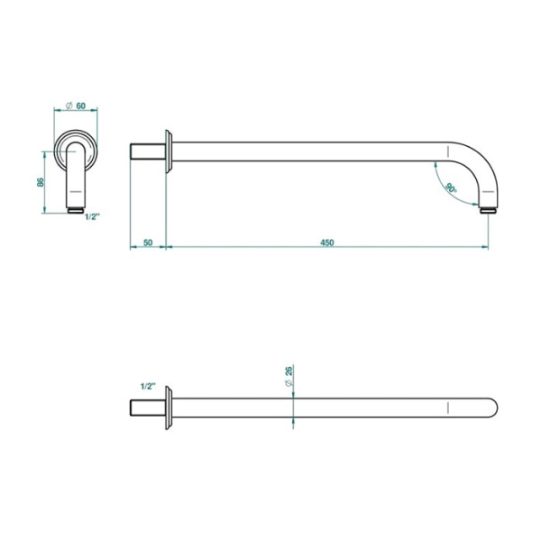 Держатель для душа THG Panthere Cristal clair U6A.A02.84L