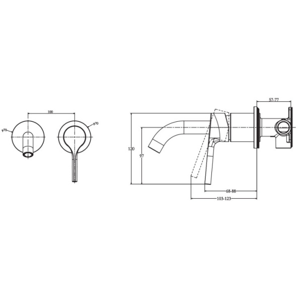 Смеситель для раковины Jacob Delafon Elate E28318-BL черный матовый