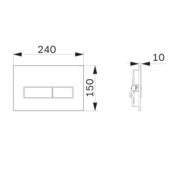 Клавиша смыва AM.PM ErgoFit М I110351 хром глянцевый