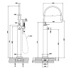 Смеситель для ванны Gessi Goccia 24978#279 белый матовый