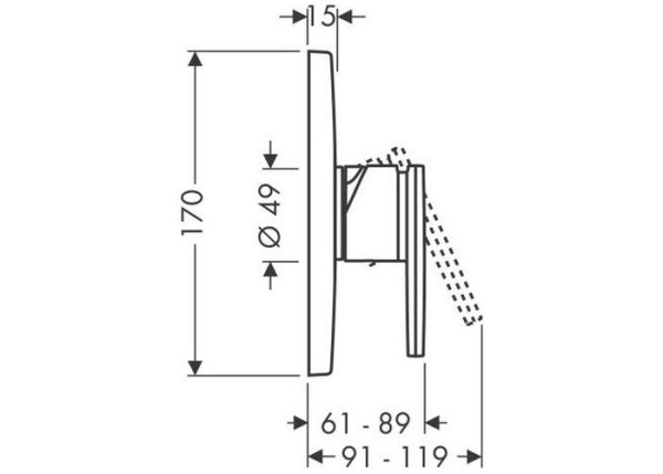 Смеситель для душа AXOR CITTERIO 39655000