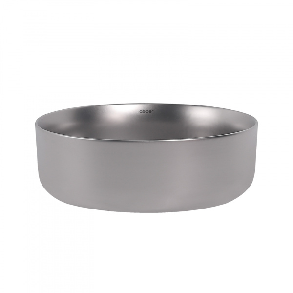 Раковина накладная Abber Bequem 36 AC2108MS серебро матовое
