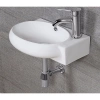 Раковина CeramaLux 9100L 43x29 см L, подвесная, белый