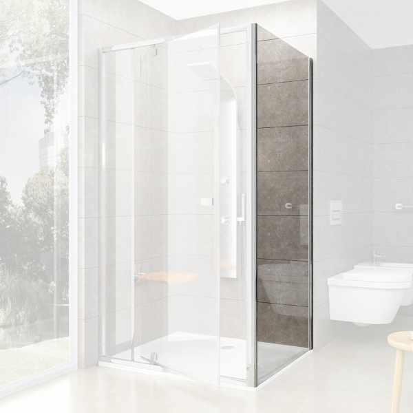 Душевая стенка Ravak Pivot PPS-90 90G70C00Z1 хром+Transparent