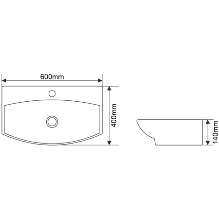 Раковина 60x40 см Melana 78014D-805