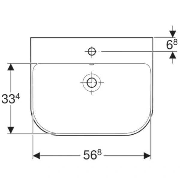 Раковина 60x48 см Geberit Smyle 500.228.01.1