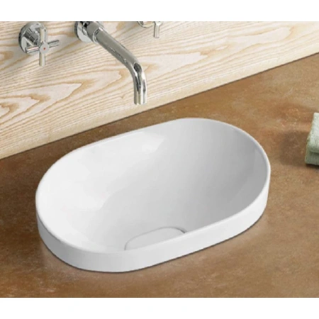 Раковина CeramaLux 5006B 59x40 см, встраиваемая сверху, белый