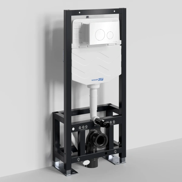 Инсталляция для унитаза WasserKRAFT Dill 61 61TLT.010.ME.WH02 с кнопкой смыва, белый