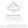 Панель фронтальная 140 Excellent Glamour OBEX.GLA14WH