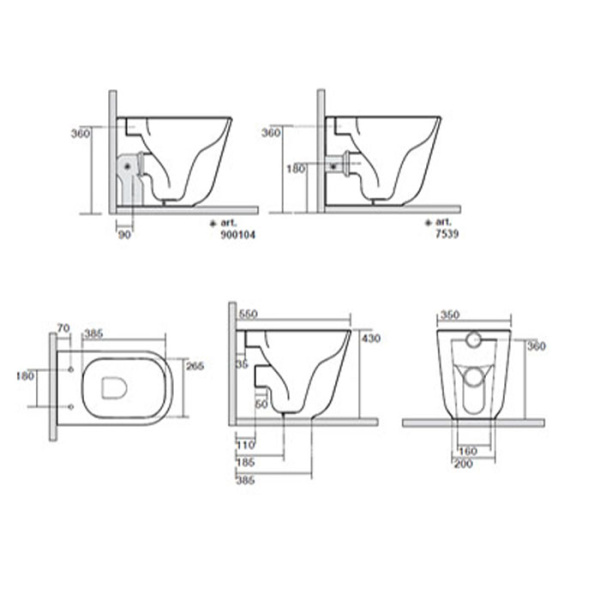 Унитаз приставной Kerasan Tribeca 511831