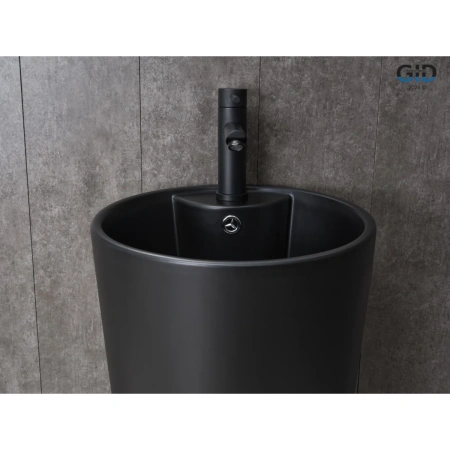 Раковина GID Nb131bm 40x40 см, напольная, черный матовый