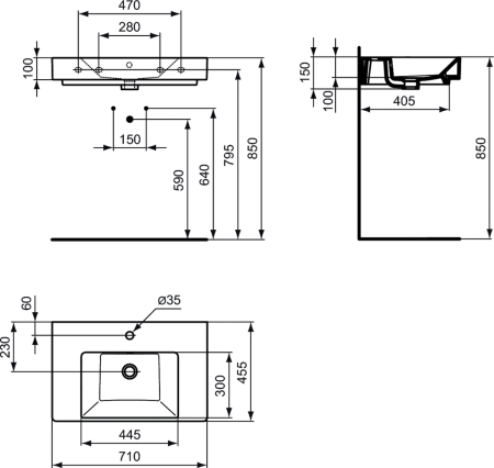 Раковина Ideal Standard Strada 71 (K078701)