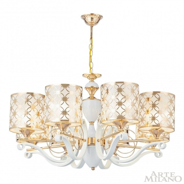 Подвесная люстра Arte Milano Florentia-3097 303097/8 Wh/Gd