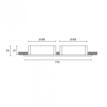 Встраиваемый светильник Hesby Lighting Bodo HSBL_0105