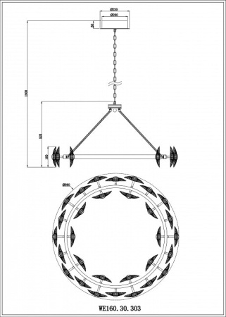 Подвесной светильник Wertmark Pamela WE160.30.303