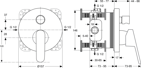 Смеситель для ванны Ideal Standard Vito A6065AA комплект №2