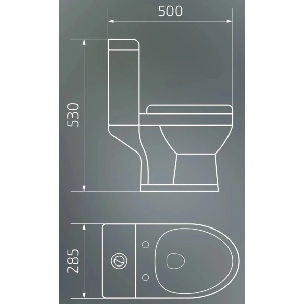 Унитаз-компакт GID Tr2192-BU детский, с сиденьем микролифт, голубой