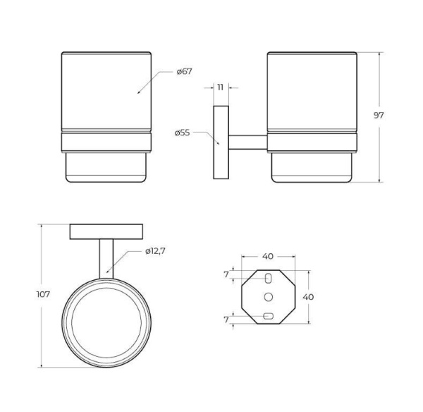 Стакан подвесной Cezares Relax RELAX-TUMS-BORO брашированное золото