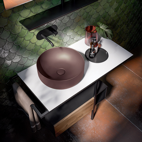 Раковина Kerasan Nolita 40 534475 бургундский матовый