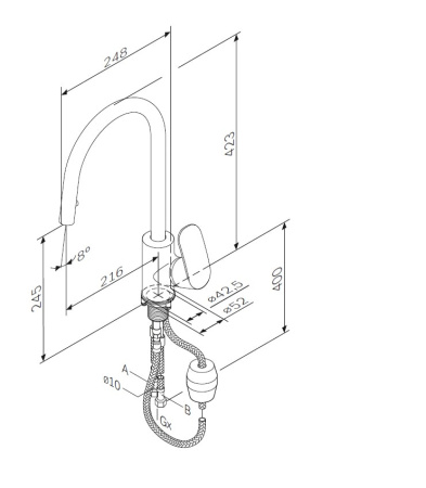 Смеситель для кухни AM.PM Like F8012000