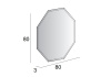 Зеркало Cezares 80х80 45079