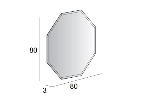 Зеркало Cezares 80х80 45079