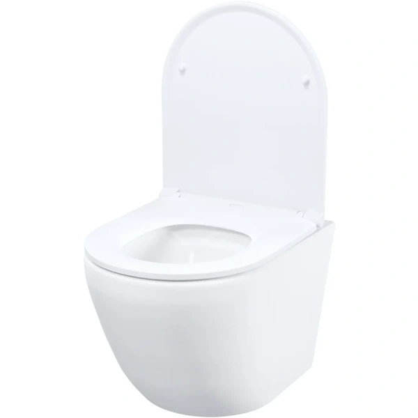 Унитаз подвесной IDDIS Blanco Q BLQNDSEI25 безободковый, торнадо, с сиденьем микролифт, белый