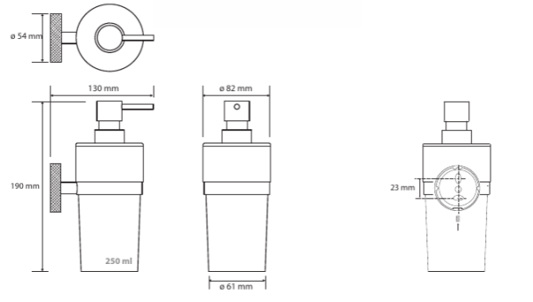 Дозатор жидкого мыла Bemeta Stella 166109017