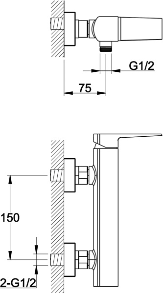 Смеситель для душа BelBagno Arlie ARL-ESDM-CRM