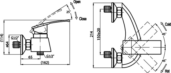 Смеситель для душа Cezares Turbolenza TURBOLENZA-D-01