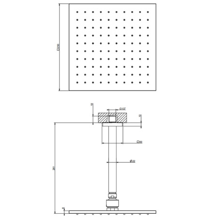 Верхний душ Gessi Rilievo 59155#031