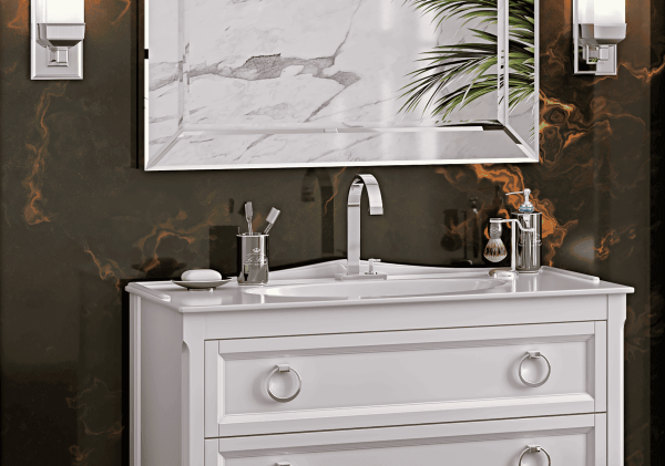Тумба с раковиной Bagno Piu Moretta 2.0 107 белый матовый