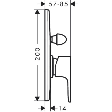 Смеситель для душа hansgrohe Rebris 72459000