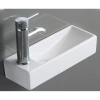 Раковина CeramaLux 9048FR 38x14,5 см R, рукомойник, белый