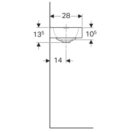 Раковина 38x28 см Geberit iCon 124836000