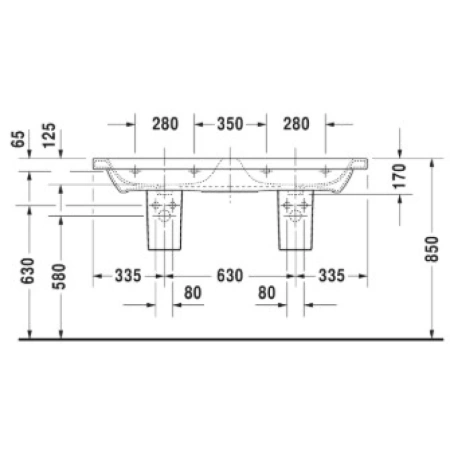 Раковина 130x48 см Duravit DuraStyle 2338130000
