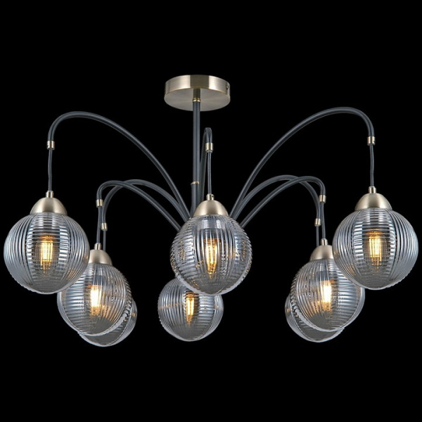 Люстра на штанге ILLUMICO  IL0433-8PSQ-79 BK AB